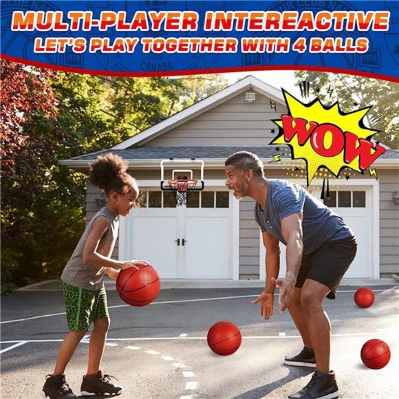 Indoor Mini Basketball Hoop with Electronic Scoreboard -Over The Door Basketball - Picture 6 of 7